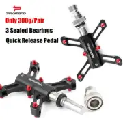 PROMEND Quick Release Bicycle Pedal Ultralight Aluminum MTB Road Bike Pedal 300g
