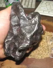 1730 GM. LAS PALMAS CAMPO METEORITE ; 3.8 LBS MUSEUM GD. TERRIFIC SCULPTURING