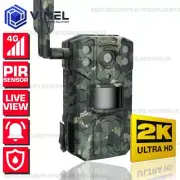 4G Trail Game Camera Outdoor Security Hunting 2K LIVE VIEW Sim Card Farm Home