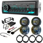 Bluetooth MP3 AM/FM Car Stereo & Door Speakers for 2007-2013 Silverado & Sierra