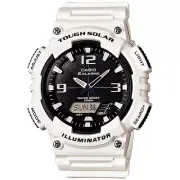 Casio AQ-S810WC-7A White Band White Dial Analog Digital Solar Power Men's Watch