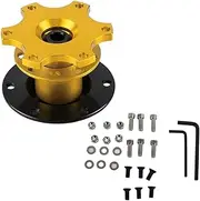 Golden Universal Car Steering Wheel Hub Adapter Racing Adapter Snap Off Boss Kit for Most Steering Wheels