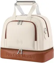 Pegciuho Golf Bag with Handle with Shoe Compartment, Handle Duffel Bag, Adjustable Shoulder Strap, Lightweight Sports Tote for Adults, Brown
