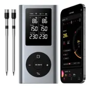 Meat Thermometer Wireless with 2 Meat Probes, 800FT Long Range Bluetooth Ther...