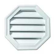 Fypon Gable Vents+Louvers 22"x22" Octagon White Polyurethane Weather Resistant