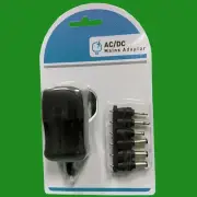 1x AC/DC Mains Power Wall Socket Plug Adaptor Black