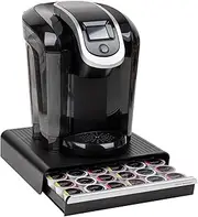 Mind Reader Single Serve Coffee Drawer, 36 Pod Capacity Countertop Organizer, Breakroom, 12.75" L x 13" W x 3" H, One Size, Black