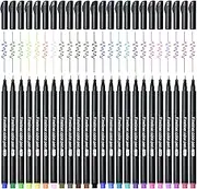 SAYEEC Fineliner Color Pen Set 24 Colors Fine Tip Pens 0.4mm Journal Planner Pens Coloring Markers Water Based Drawing Sketching Writing Pen for Adult Coloring Book Taking Notes
