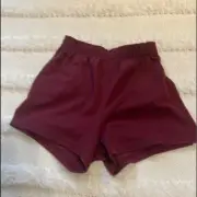 Soffe Juniors Size Cheerleading Dance Gym Cheer Burgandy Shorts New Free Ship
