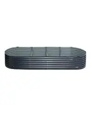 [Green Fingers] Garden Bed 320X80X42cm Oval Planter Box Raised Container Galvanised
