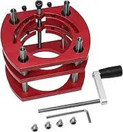 Stainless Steel 4 Jaw Clamping Base for Stable Router Table Not Easy to Fall Off. 4. Easy Adjustment Equipped, Red