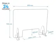 70x90cm Sneeze Guard / 4.5mm Acrylic Hygiene Screen Barrier / Protective-shield