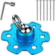 Dog Tie Out Stake for Camping - Heavy Duty 360° Swivel Anchor for Pets, Portable and Easy to Install Tie Out System for Large and Small Dogs, Weighing up to 200 lbs, Cyan Blue