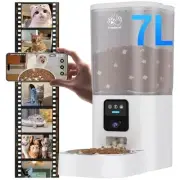 Automatic Cat Feeder with 2K Camera: 5G WiFi Automatic Dog Feeder with Night