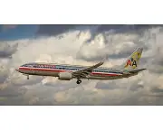 American Airlines Boeing 737 Flagship Liberty Colors 10" x 20" Photo (APPM10003)