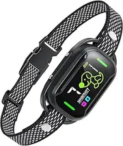 Dog Bark Collar, Rechargeable Anti Bark Collar with Adjustable Sensitivity and Intensity Beep Vibration Bark
