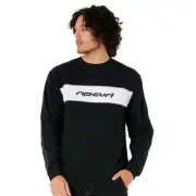 Rip Curl Archive Long Sleeve Tee Mens in Black - Size -