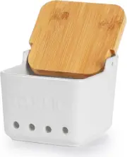 Garlic Keeper with Lid, Ceramic Garlic Holder Storage, Garlic Container for Kitc
