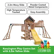 Lifespan Kids Kensington Play Centre Set with 2.2m Yellow Slide