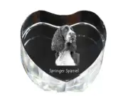 English Springer Spaniel crystal heart with a dog Art-Dog