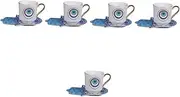 Alipis 5 Sets Retro Handheld Tea Drinking Cup Office Tea Cup Ceramic Water Cup Retro Water Cup Tea Cup with Saucer