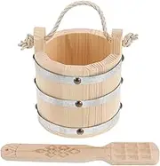 UTHCLO Artisanal Crafted Wooden Dairy Container Multi-Purpose Rice Bucket for Sushi Preparation