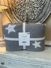 Pottery Barn Kids Shining Star Glow In The Dark TWIN Gray Quilt NWT OB