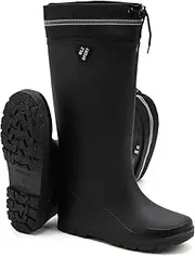 [HSBDNZQ] Rain Boots for Men Waterproof Mens Knee High Rubber Boots with PVC, Comfort Lightweight Work Mud Boots, Durable Slip Garden Boots for Gardening Fishing