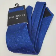 Little Black Tie Men's Blue Square Pattern Adjustable Tie