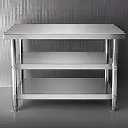 Snaweo Stainless Steel Table, Commercial Kitchen Stainless Steel Work Table, Stainless Steel Prep Table with Adjustable Feet, for Working Kitchens, Cooking, Restaurants(100x40x80cm)