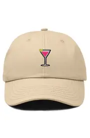 Dalix Cosmo Embroidered Casual Hat in Khaki at Nordstrom One Size
