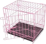 BCOATH Foldable Cat Carrier Portable Pet Cage Wire Dog Crate Indoor Bunny Cage Cat House