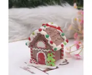 Gingerbread House Ornament Table Top Decor Christmas Resin House House A