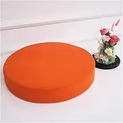 Velvet Semi-Open 35D Hardness Sponge Round Cushion,2"(5cm) Thick Multi-Size Color,Washable Removable Cushion Cover,Invisible Zipper Avoid Scratches-Orange. 90x5cm(35.4x2in)