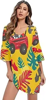[RPLIFE] Clockwork Lab Casual V Neck Dress Print Maternity Line Dress