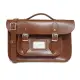 【The Leather Satchel Co.】12.5吋 英國手工牛皮劍橋包 手提包 肩背包 側肩包 多功能兩用包(栗木棕)