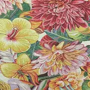 Kt KILOtela - Upholstery Fabric – Gobelino Jacquard – 100 cm Length x 280 cm Width | Tropical – Multicoloured ─ 1 metre