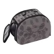 Doggles Hard Sided Gray Foldable Pet Carrier Zippered Opening 17 x 11 x 13