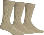 [CHAPS] mens Assorted Solid Dress Crew Socks (3 Pack)