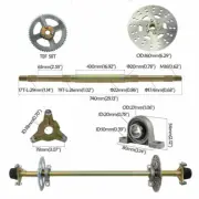 740mm Gokart Live Rear Axle Kit Wheel Hub Sprocket for ATV Trike Drift Quad Golf