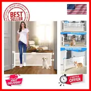 14" H Short Dog Gate Pet Gates Puppy Gate 59" Wide Step Over Pet Fence, Mesh ...