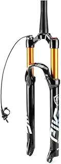 Mountain Bike Air Suspension Fork 26u201d27.5u201d29u201d Mountain Bike Front Fork Ultralight Gas Shock Forks XC Bicycle Straight/Tapered Tube QR 9mm Travel 100mm Manual/Remote Lockout