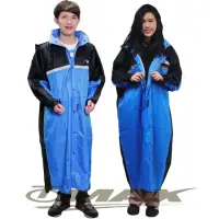 在飛比找momo購物網優惠-【OMAX】競速型尼龍雨衣-5XL大尺寸-黑/藍(速)