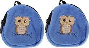 SUPVOX 2pcs Adorable Mini Plush Doll Backpack Zipper Bags for Doll Accessories with Delicate Patterns for Storing Shoes and Hair Accessories