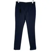 Saks Fifth Avenue 31 NEW Mens Slim Fit Plaid Trousers Navy Blazer