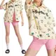 Adidas SS AOP SHIRT 女 黃 夏日 海灘 印花 襯衫 短袖 上衣 IC3072