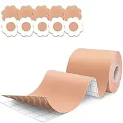 [Mcvcoyh] Breast Lift Tape for Large Breast, Boob Tape Breathable Chest Support Tape, Athletic Tape Body Tap Beige