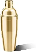 LUCKYGOOBO Cocktail Shaker,24 oz Martini Shaker,Food Grade Stainless Steel Martini Mixer Built-in Strainer,Drink Shaker,Bartender Kit Gifts. (Gold)