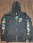 Killer Acid Hoodie Medium Black Double Sided Cats Magic Mushrooms Aliens NEW