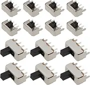 100Pcs Mini Vertical Slide Switch Locking Toggle Switch SS12F44 SK12D07VG3 for Toy Audio Equipment Electronic Musical Instruments DIY